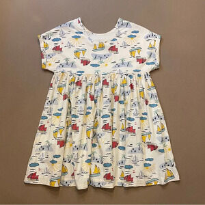 Petit Bateau Girl’s Short Sleeve Poplin Dress Size 12